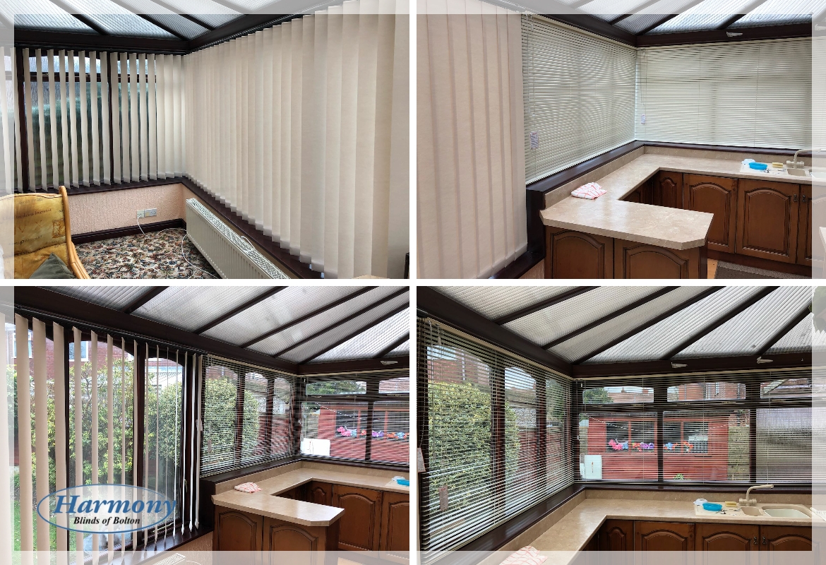 Vertical Blinds & Venetian Blinds in a Conservatory