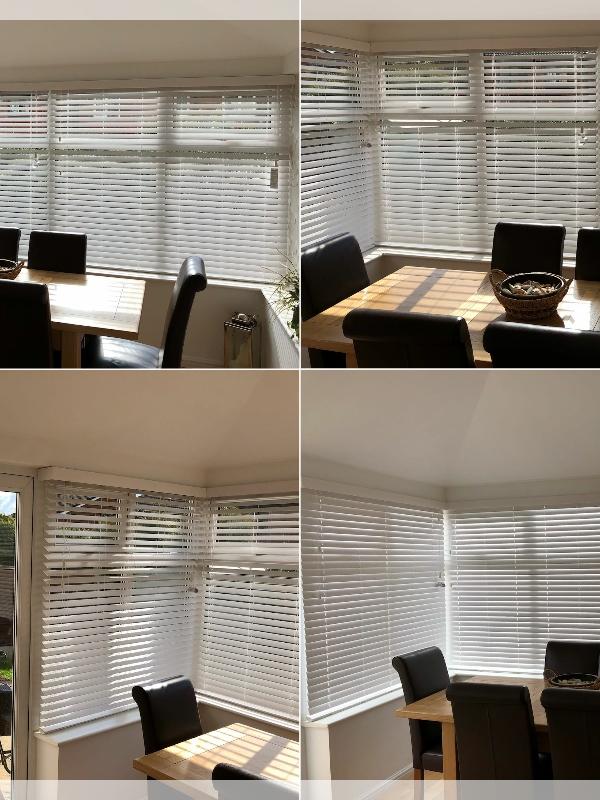 Wooden Venetian Blinds in a Conservatory